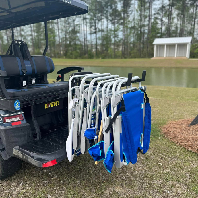 Golf Cart Beach Chair Rack