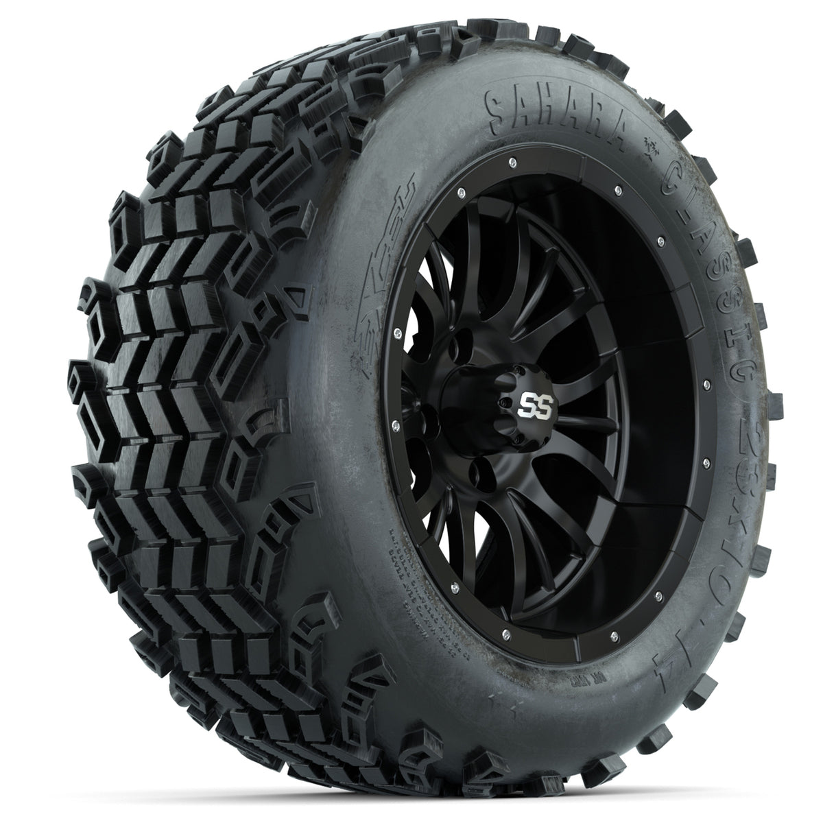 14-inch GTW Matte Black Diesel Wheels with 23x10-14 Sahara Classic All ...