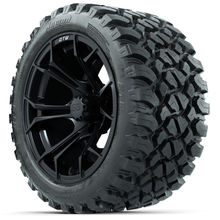 Load image into Gallery viewer, 14-Inch GTW Spyder Matte Black Wheels with 23x10-14 GTW Nomad All-Terrain Tires (Set of 4)