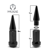 Load image into Gallery viewer, 16-Pack MODZ® Black SPIKED Golf Cart Lug Nuts (Standard) for Club Car, EZGO and ICON