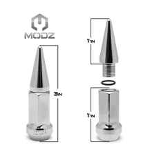 Load image into Gallery viewer, 16-Pack MODZ® Chrome SPIKED Golf Cart Lug Nuts (Standard) for Club Car, EZGO and ICON