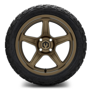 MODZ® 15-Inch Drift Matte Bronze Wheels & 23-Inch XComp Gladiator Steel Belted Radial Tires Combo