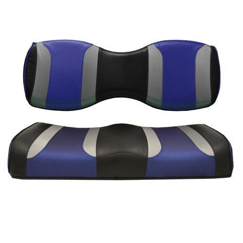 Tsunami Black/Blue Front Seat Cushion for Club Car Precedent Golf Cart  12-Up - Performance Plus Carts