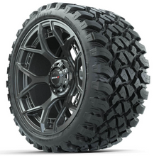 Load image into Gallery viewer, 15-Inch MadJax Flow Form Evolution Gunmetal Wheels with GTW Nomad Off Road Tires (Set of 4)