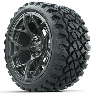 15-Inch MadJax Flow Form Evolution Gunmetal Wheels with GTW Nomad Off Road Tires (Set of 4)